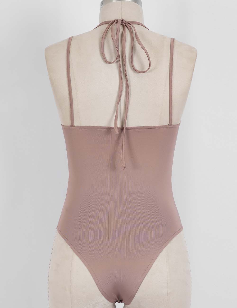 Ladies Lace Backless Spaghetti Strap Bodysuit