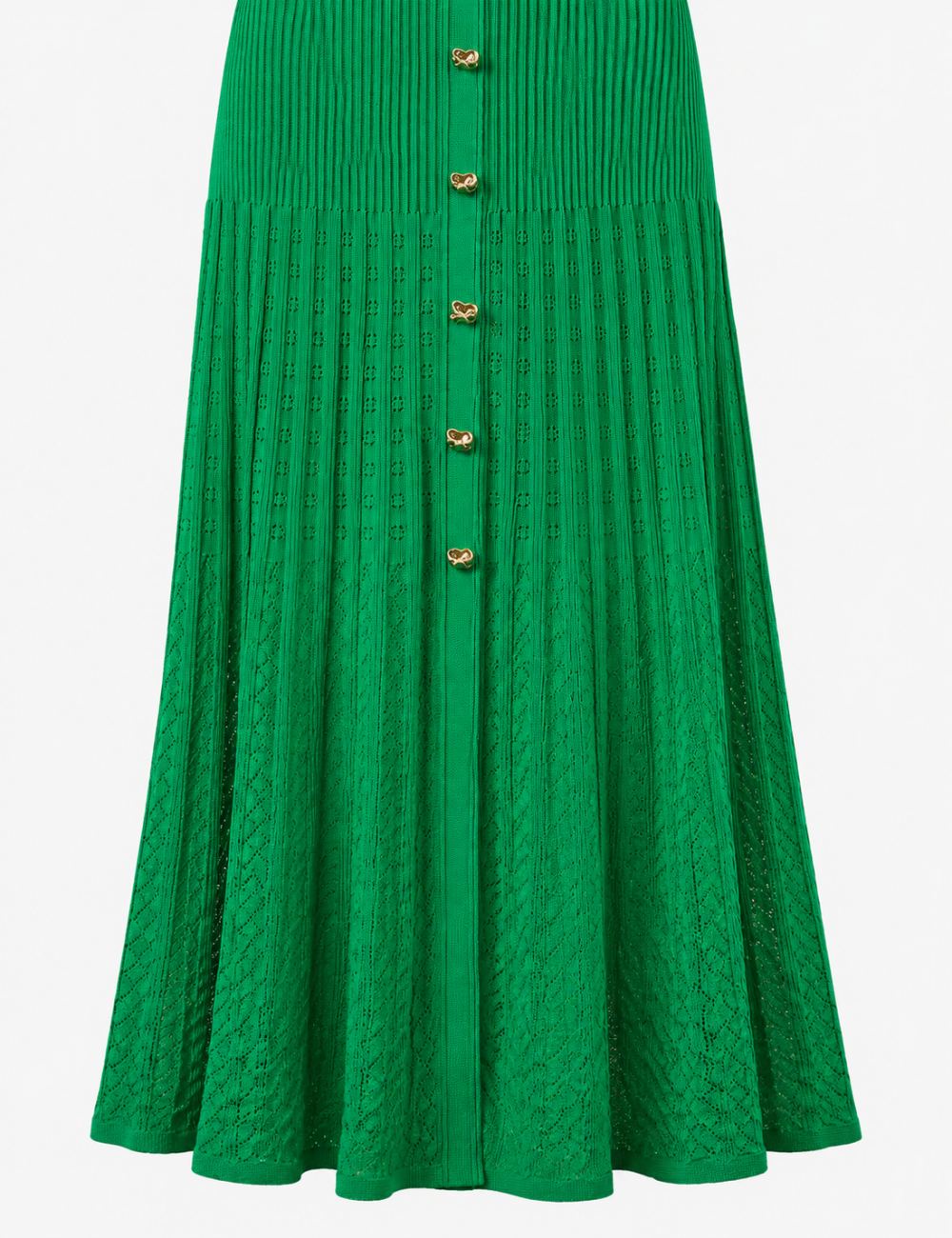 Ladies Chic Ribbed Polo Collar Short Sleeves Maxi Dress