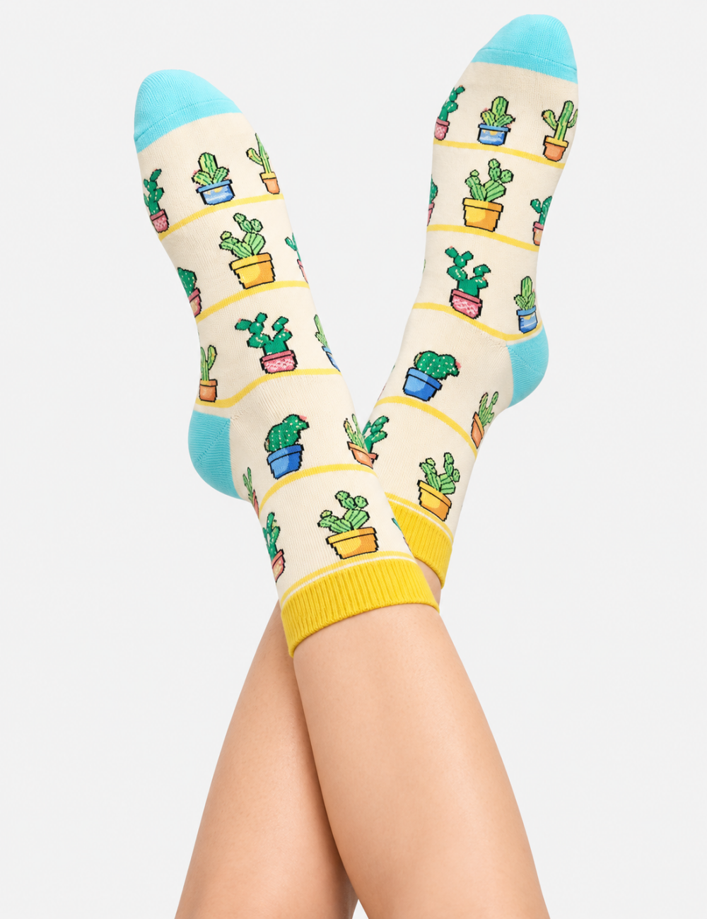 Ladies Novelty Fast Food Graphic Crew Socks