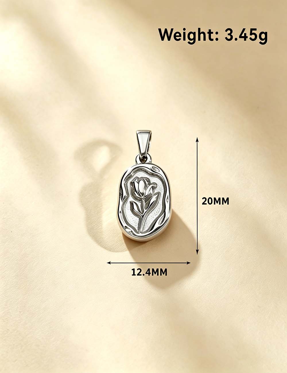 Ladies Vintage Coquette Bow Ribbon Flower Charm Pendant