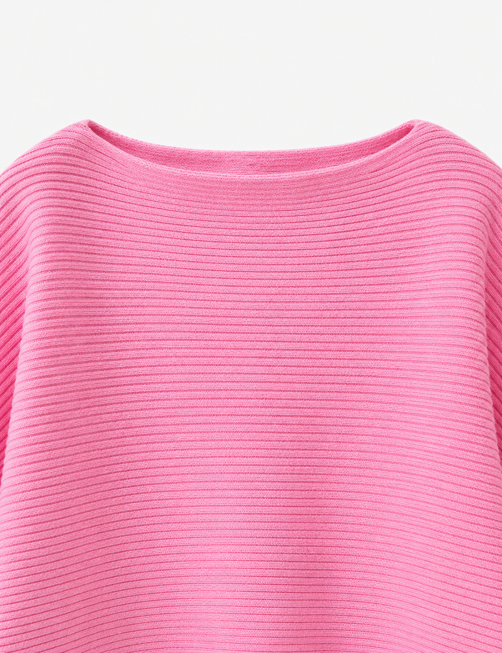 Ladies Solid Boat Neck Collar Sleeve Sweater