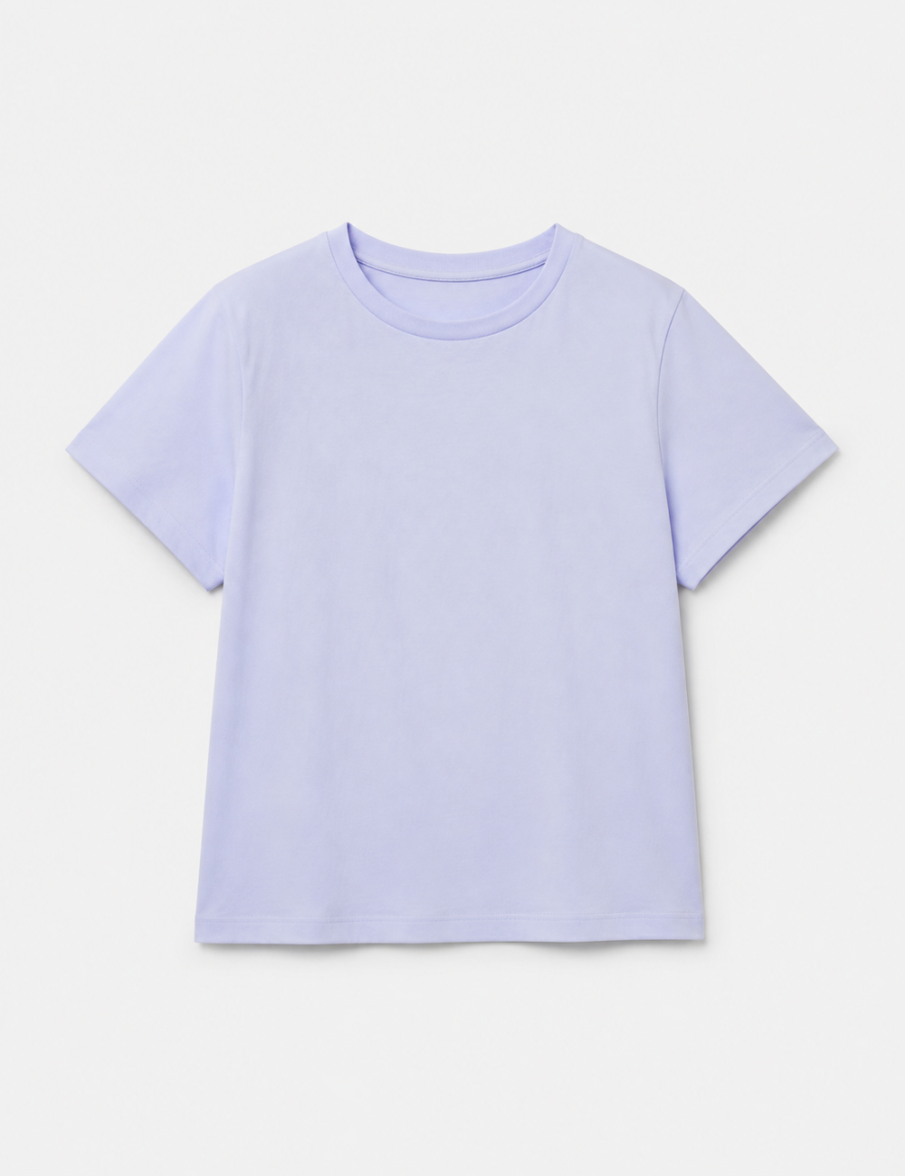 Ladies Casual Solid Round Neck Short Sleeves Basic T-Shirt