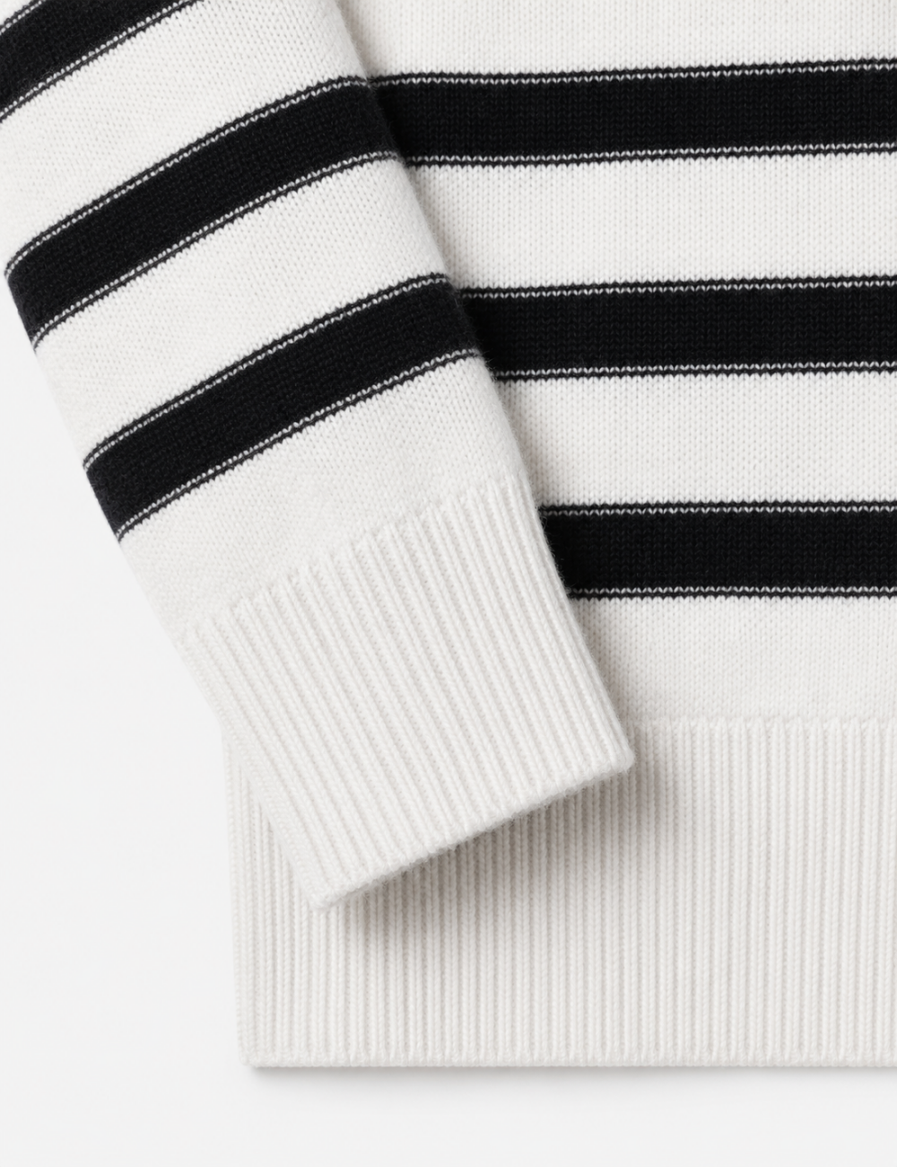 Ladies V Neck Striped Off Shoulder Long Sleeve Sweater