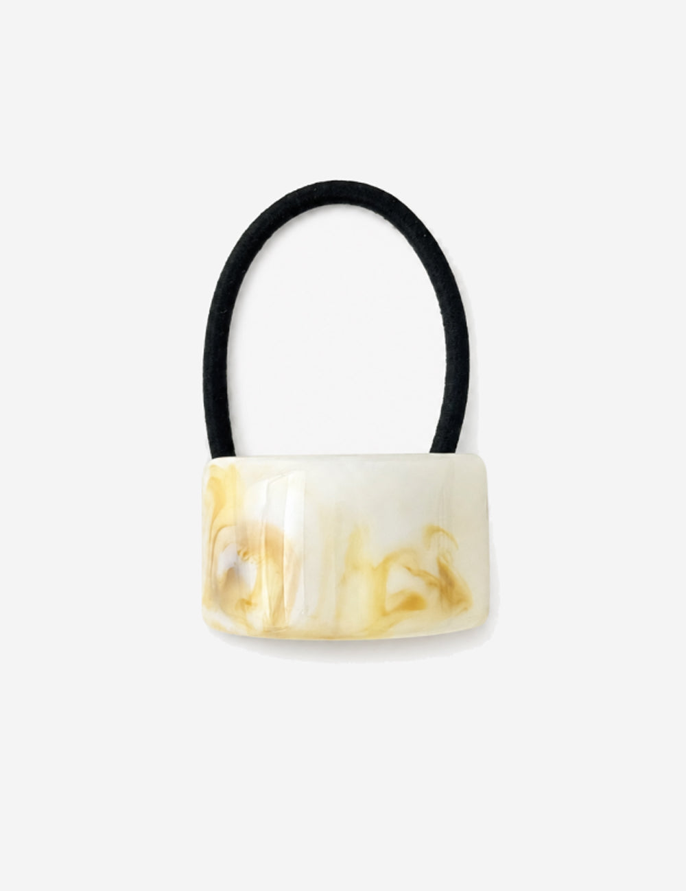 Ladies Minimalist Marble Acetate Rectangle Hair Tie