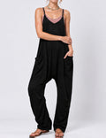 Ladies Casual V-Neck Spaghetti Strap Jumpsuit