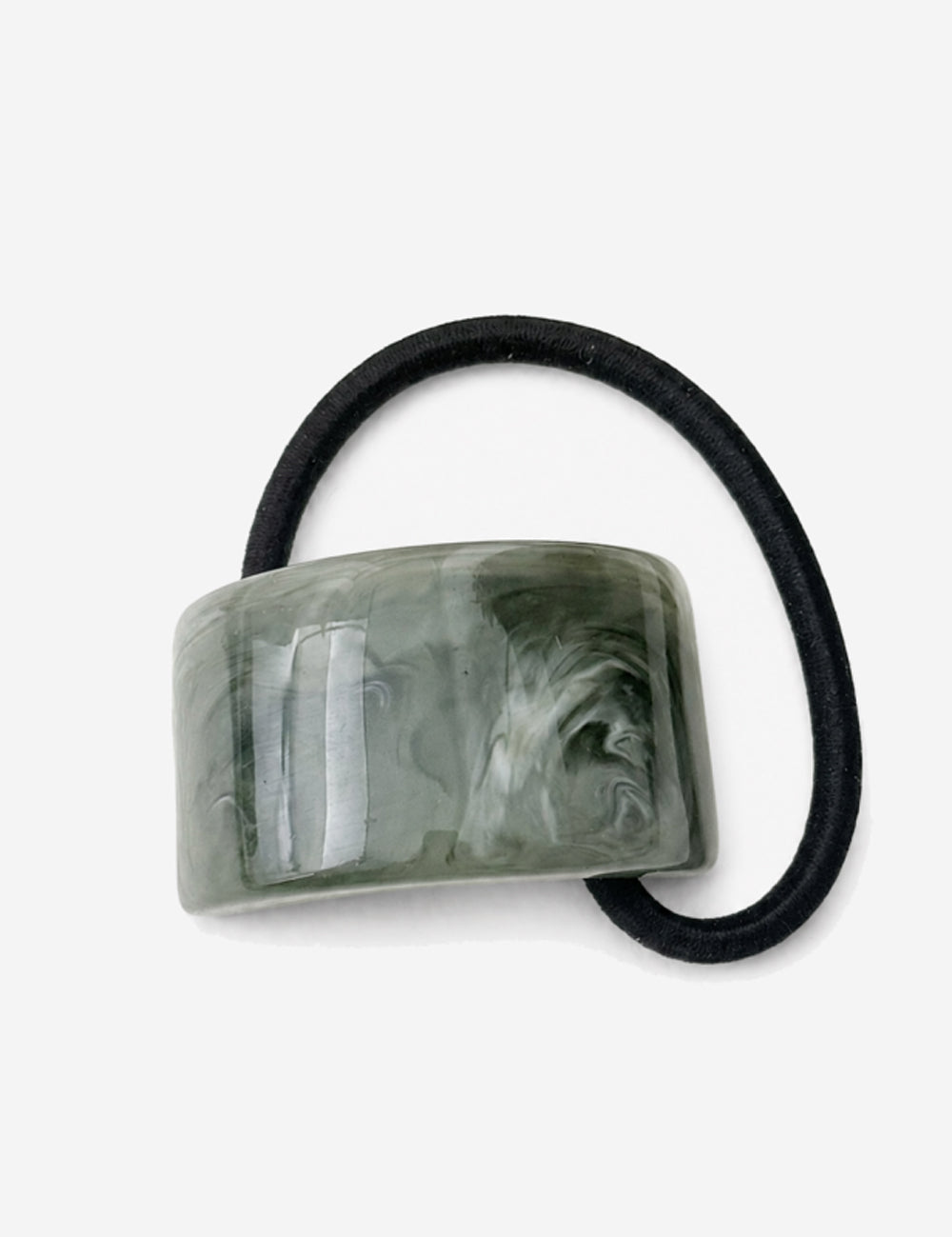 Ladies Minimalist Marble Acetate Rectangle Hair Tie