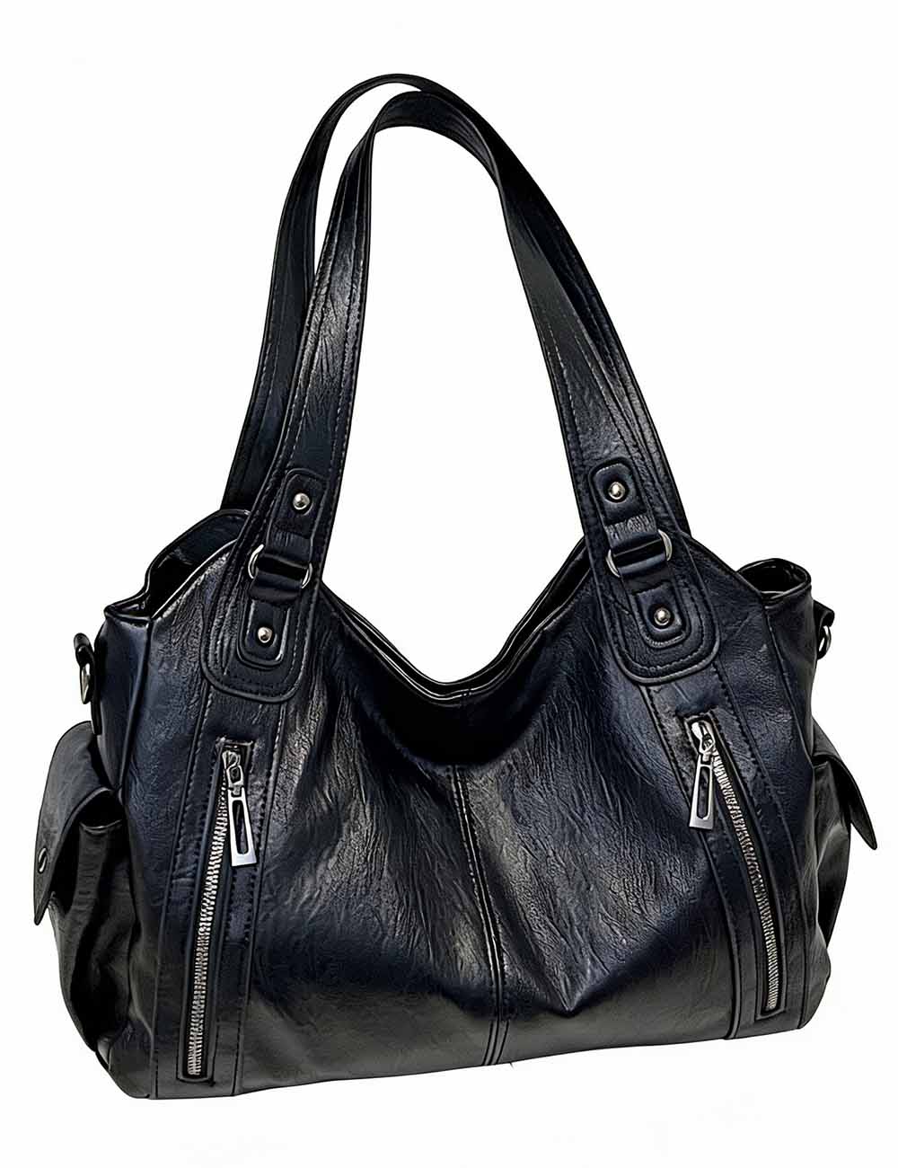 Ladies Faux Leather Handbag Large Capacity Tote Bag