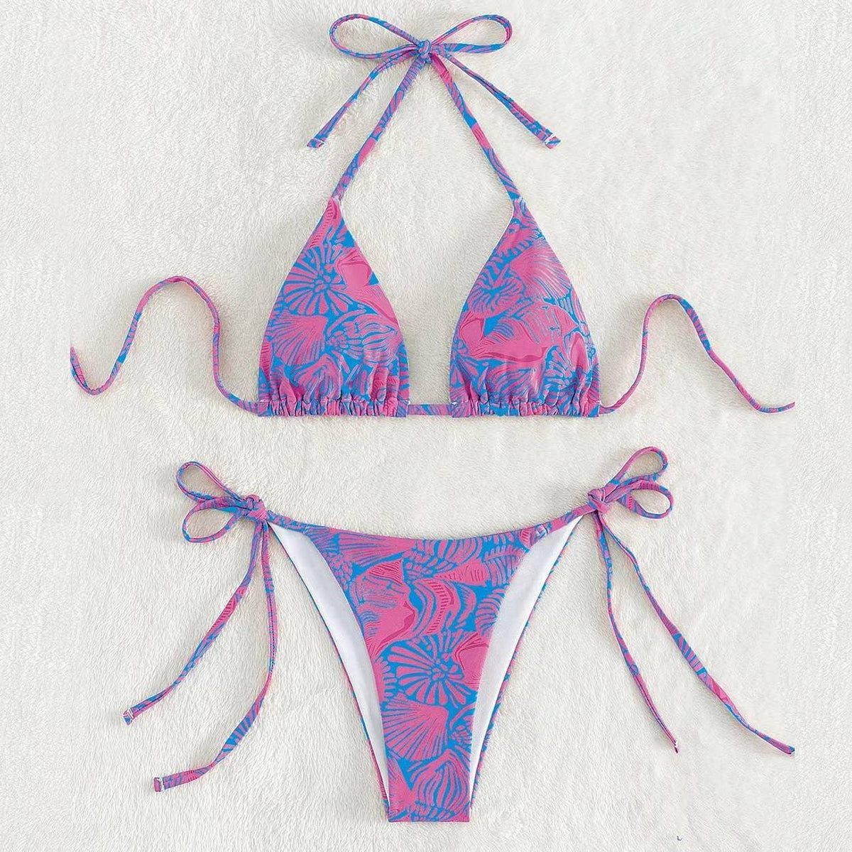 2 Piece Flower Print Bikini Swimsuit 2682