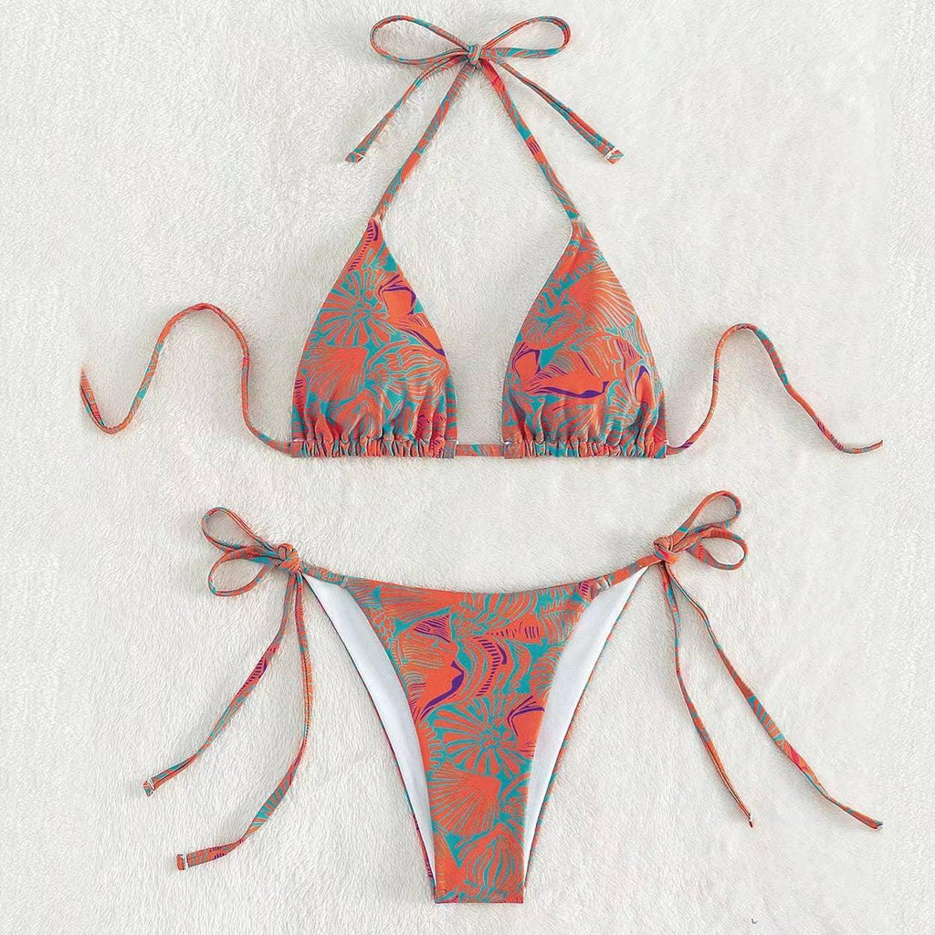 2 Piece Flower Print Bikini Swimsuit 2682