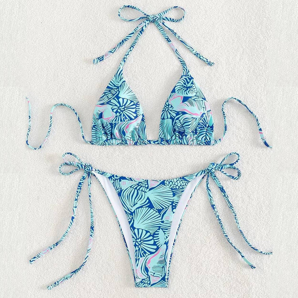 2 Piece Flower Print Bikini Swimsuit 2682