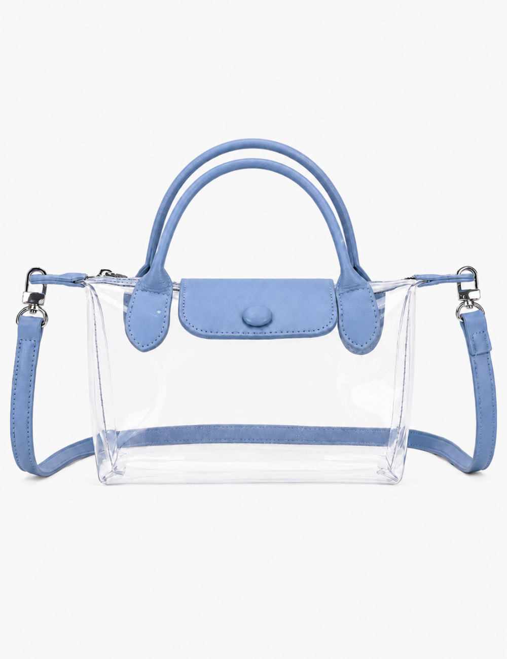 Customized Transparent Jelly PVC Crossbody Double Handle Handbag