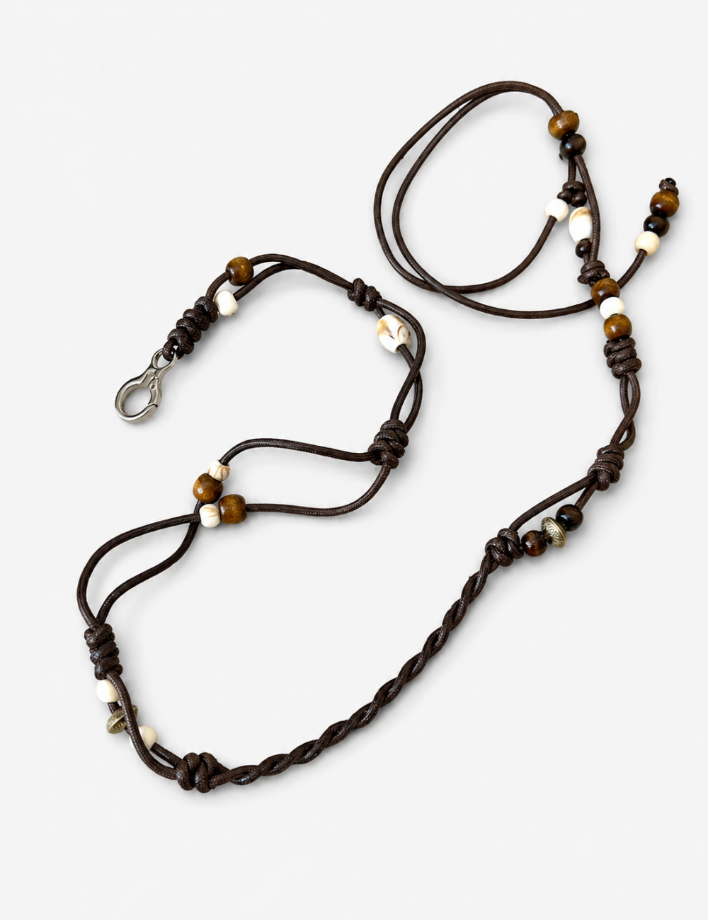 Ladies Boho Wax Rope Beaded Waist Belt
