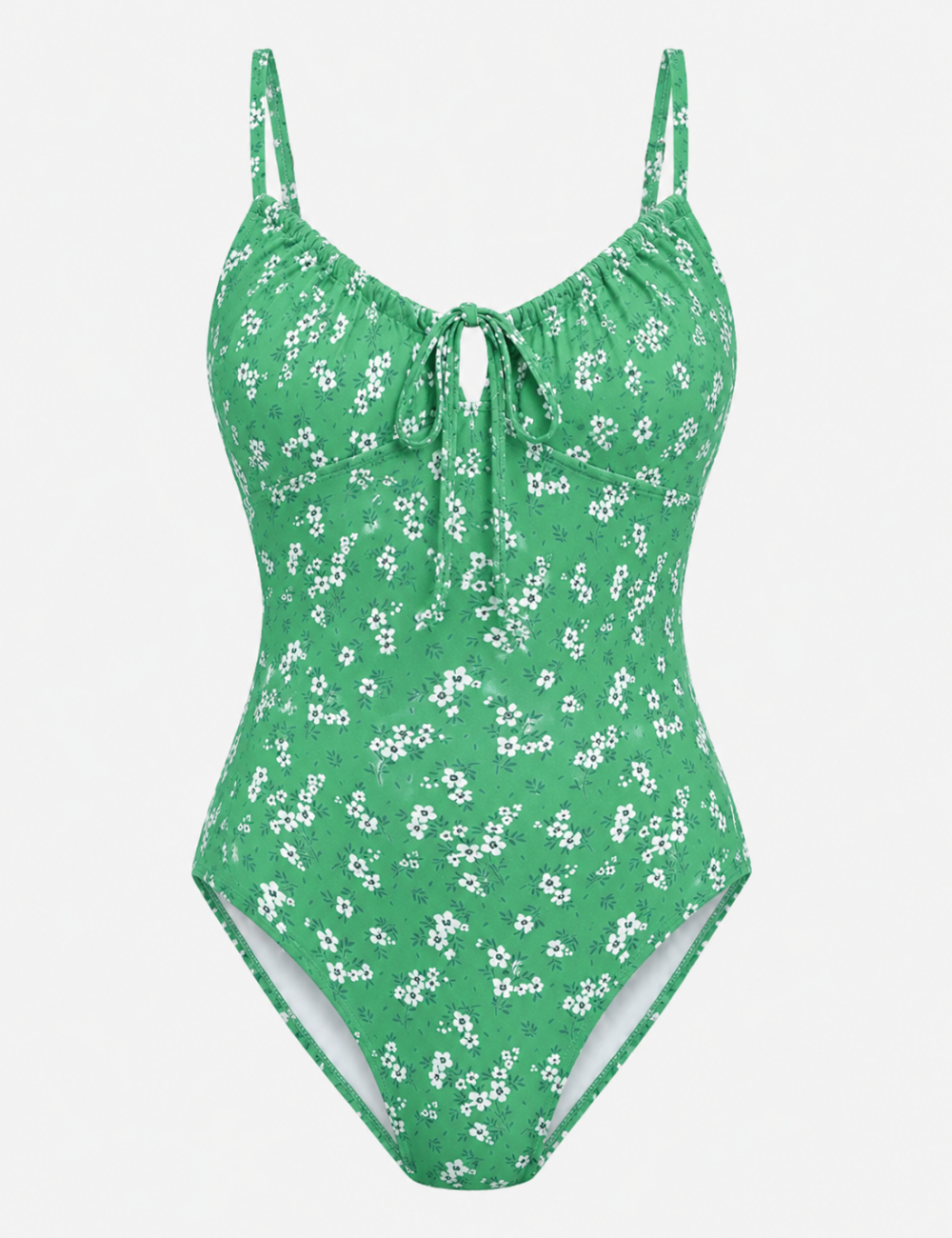 Ladies Openwork Design Floral Print One Piece Swimsuit