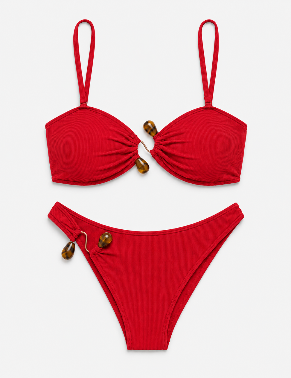 Ladies Z-Clip with Natural Stone-Inspired Bikini Set