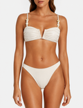 Ladies Shell Accent V-Notch Balconette 2 Piece Bikini Set