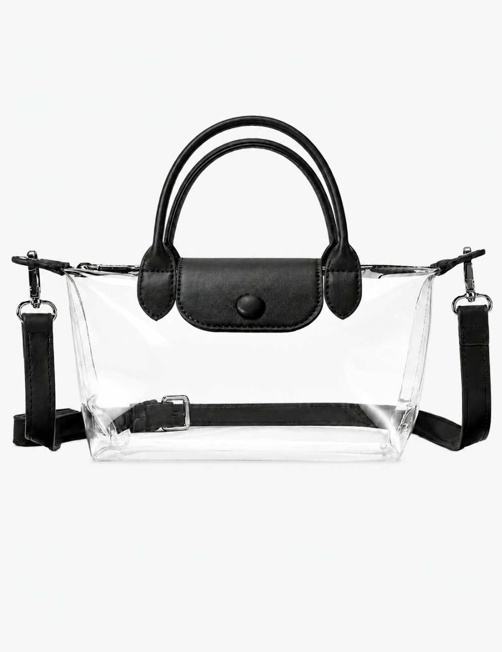Customized Transparent Jelly PVC Crossbody Double Handle Handbag