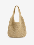 Ladies Single Shoulder Large Capacity Faux Straw Tote Bag