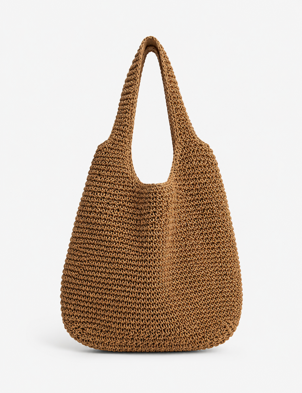 Ladies Single Shoulder Large Capacity Faux Straw Tote Bag