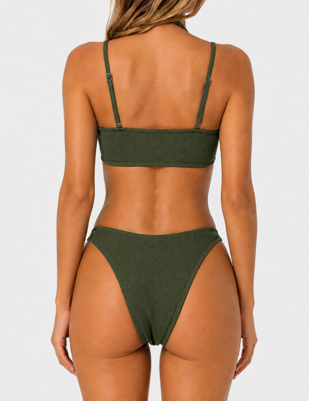 Ladies Z-Clip with Natural Stone-Inspired Bikini Set