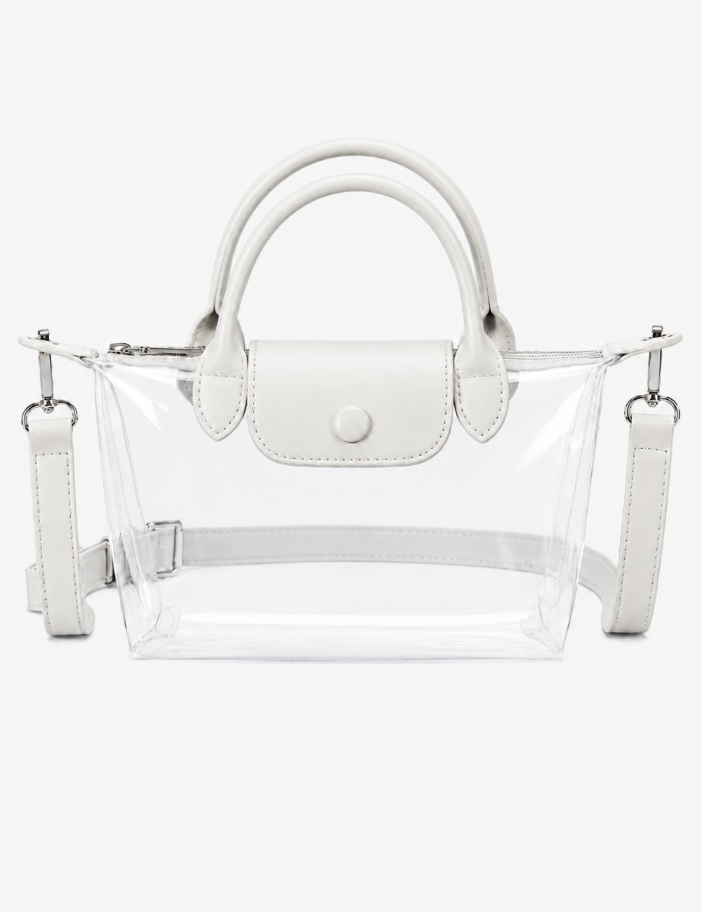 Customized Transparent Jelly PVC Crossbody Double Handle Handbag