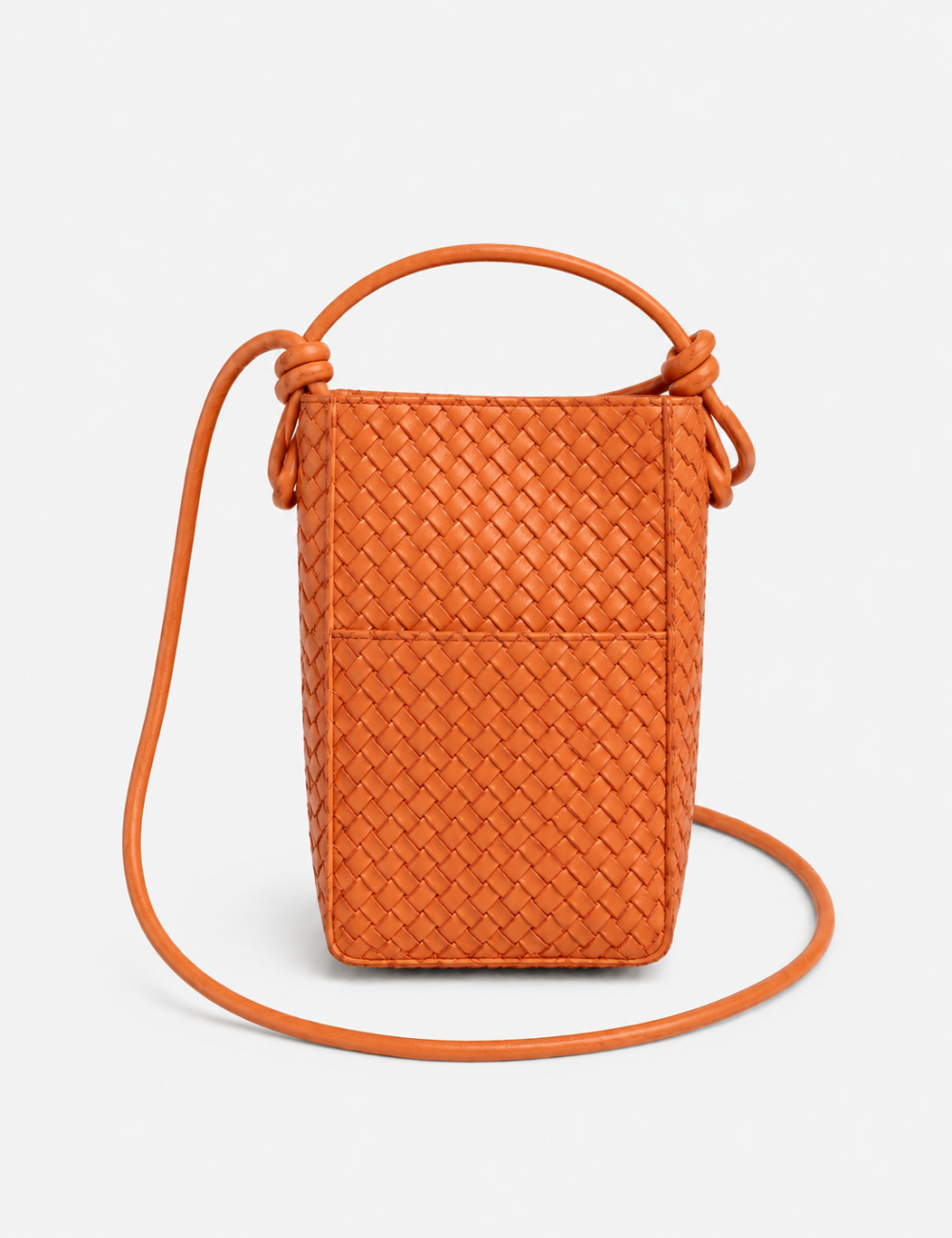 Ladies Chic Woven Texture Faux Leather Mini Crossbody Bag