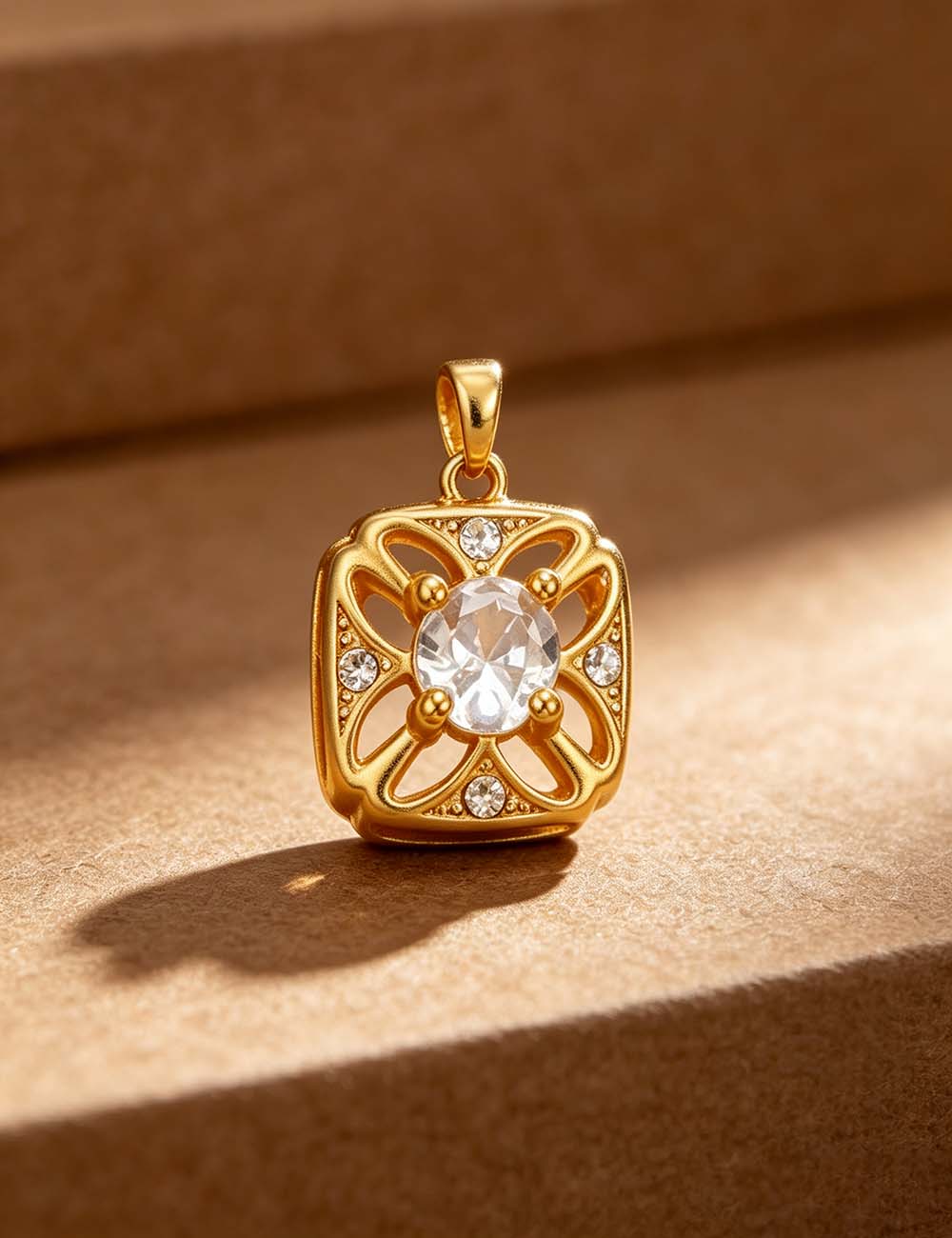 Ladies Rhinestone Heart Clover Butterfly Key Pendant Charms