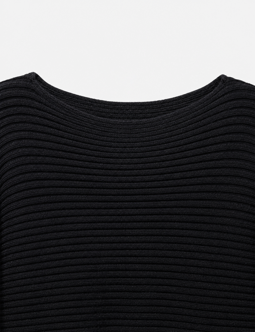 Ladies Solid Boat Neck Collar Sleeve Sweater