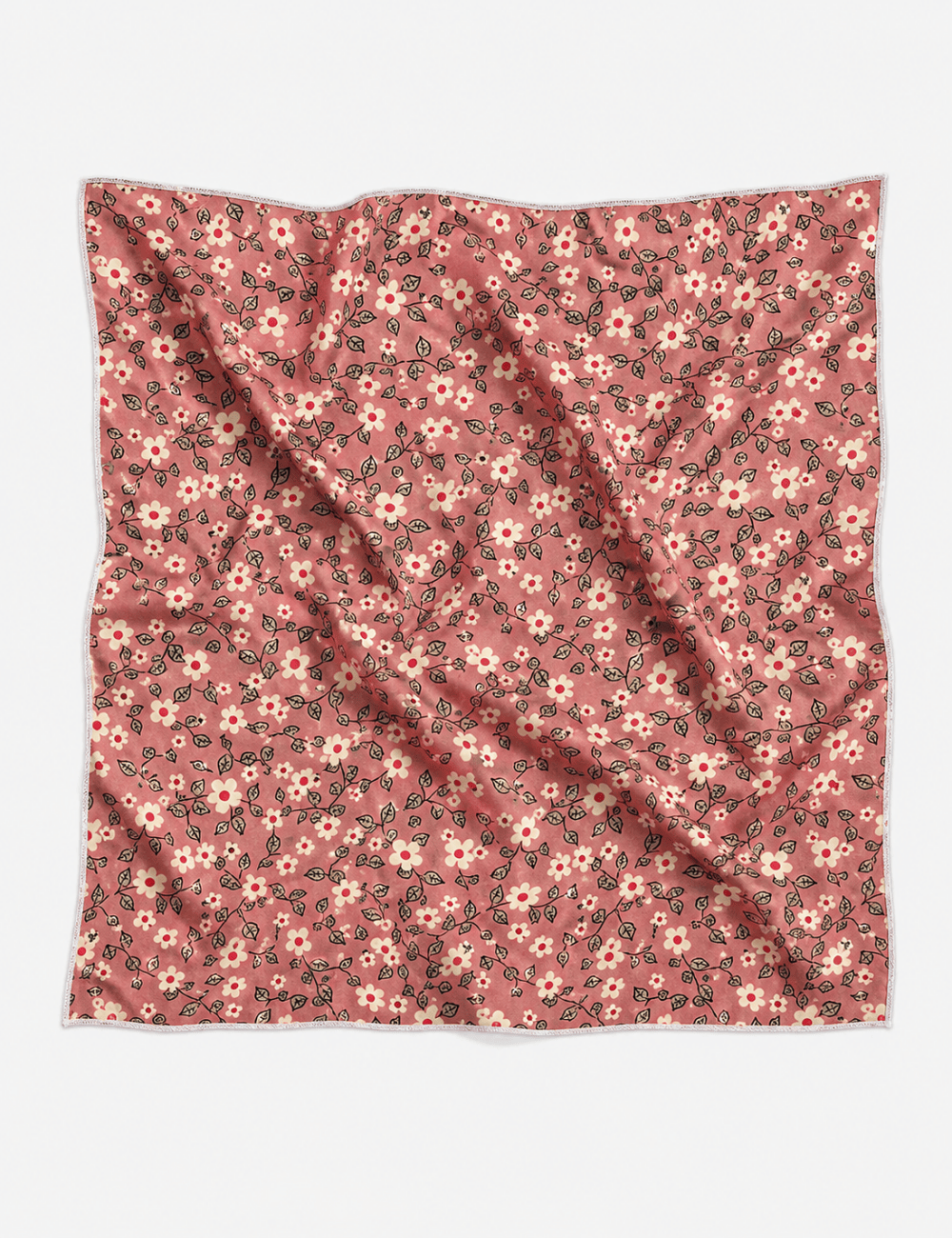 Ladies Casual Bandana Tiny Floral Print Square Scarf
