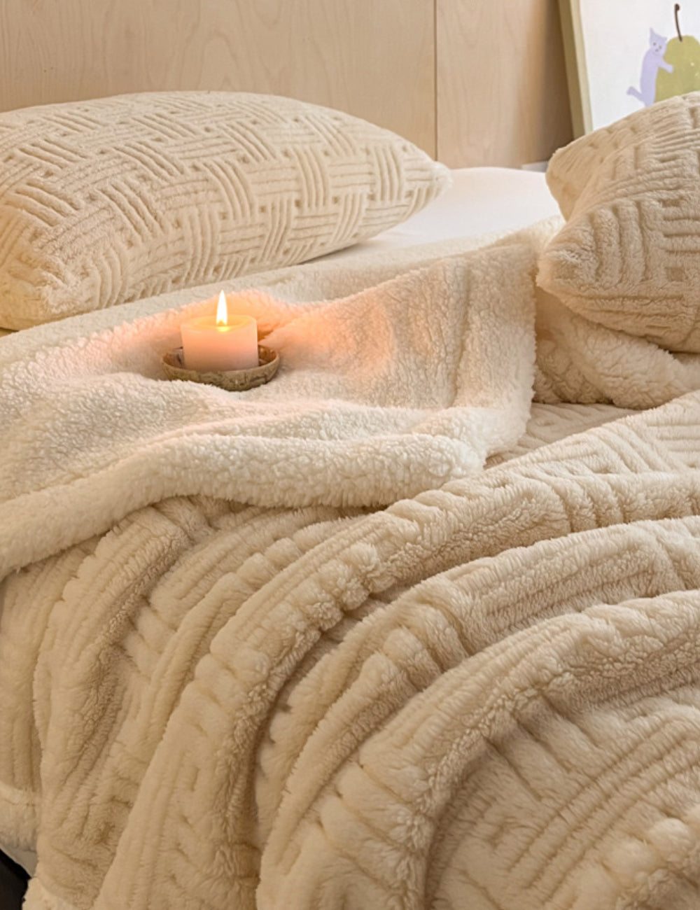 Home Decor Coral Fleece Soft Solid Color Blanket SKABL4251