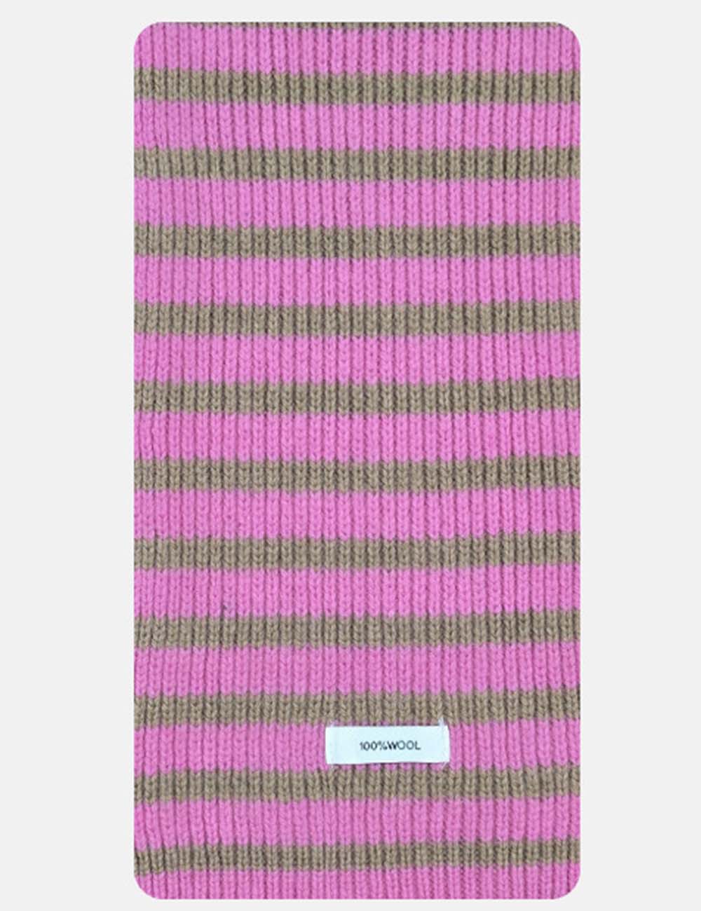 Ladies Cozy Color Block Striped Knit Scarf