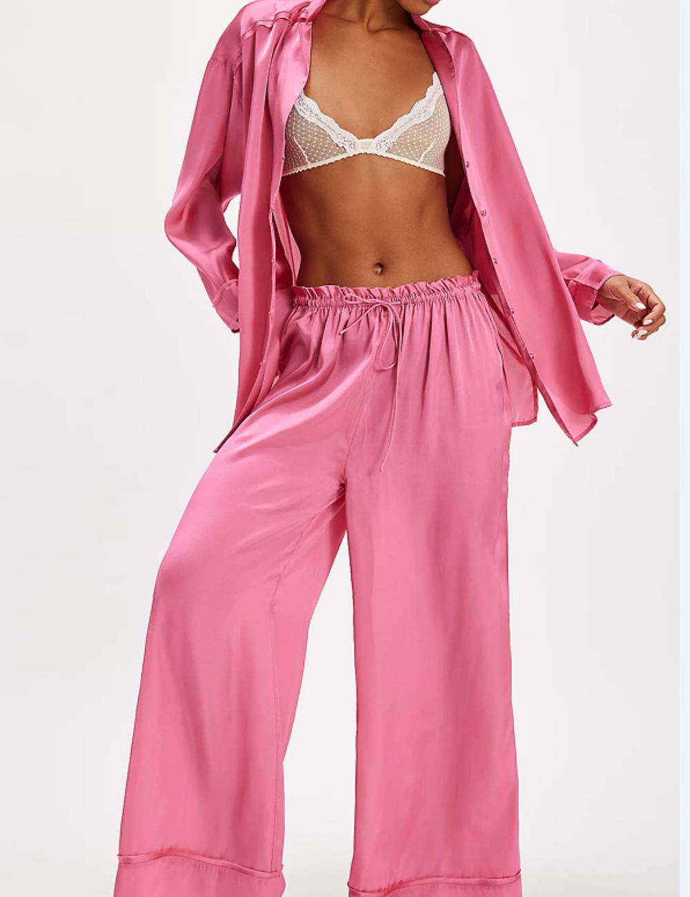 Ladies V-Neck Floral Print Top & Pants Set SKST51306