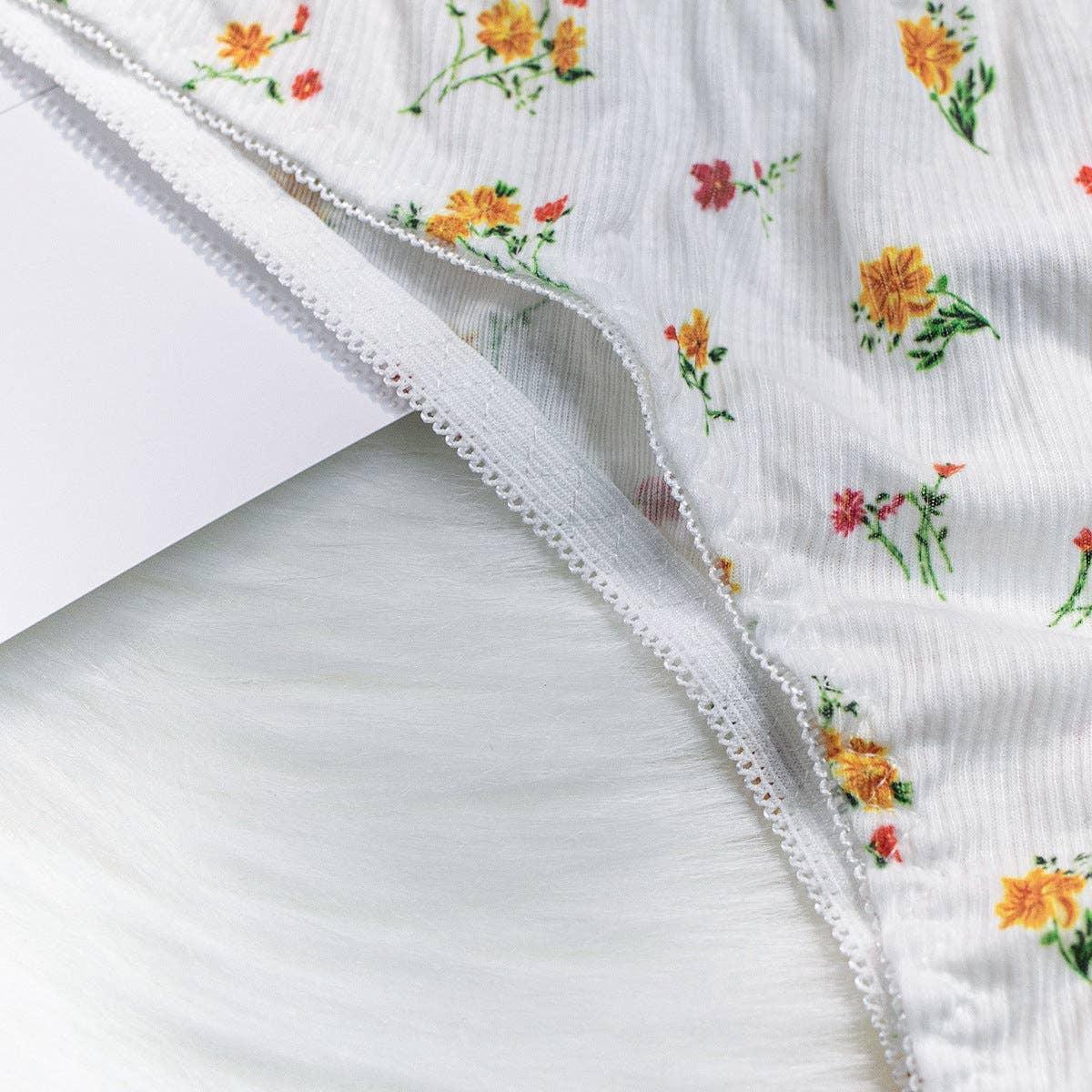2PCS Floral Print Sexy Lingerie Set