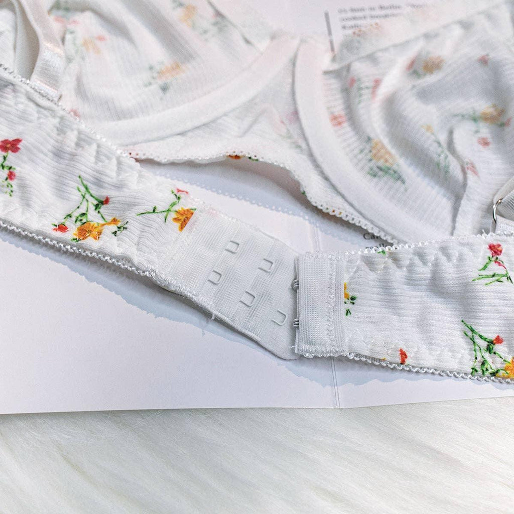 2PCS Floral Print Sexy Lingerie Set