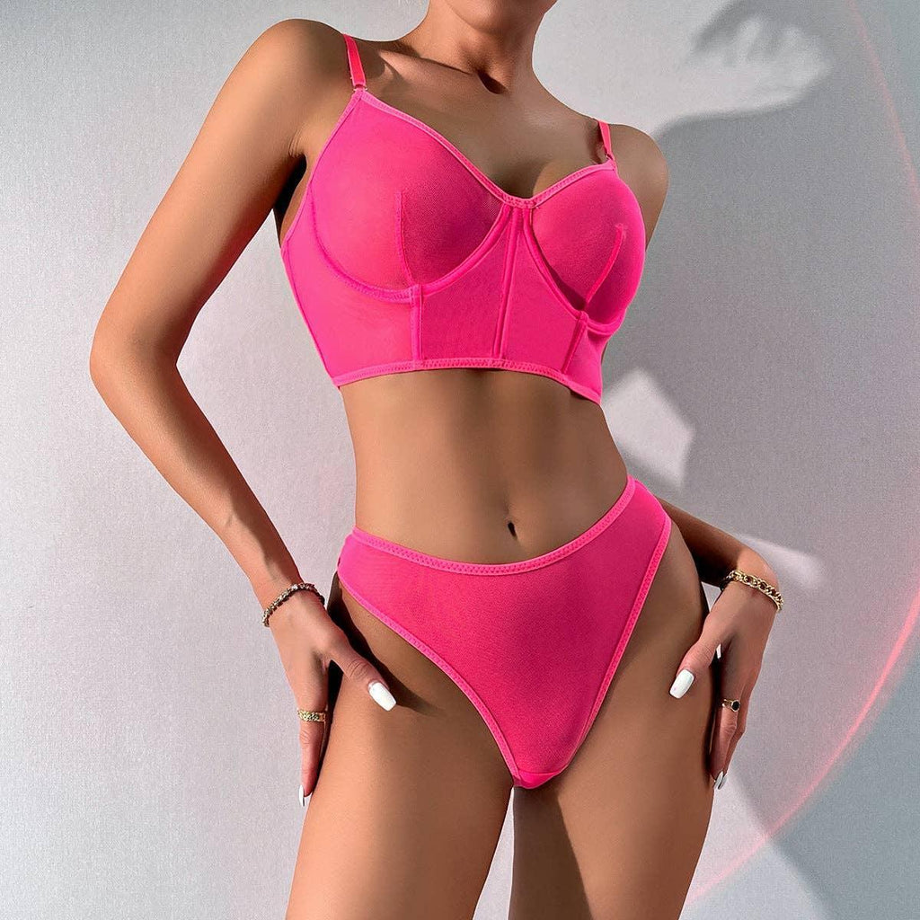 2PCS See Through Sexy Lingerie Set