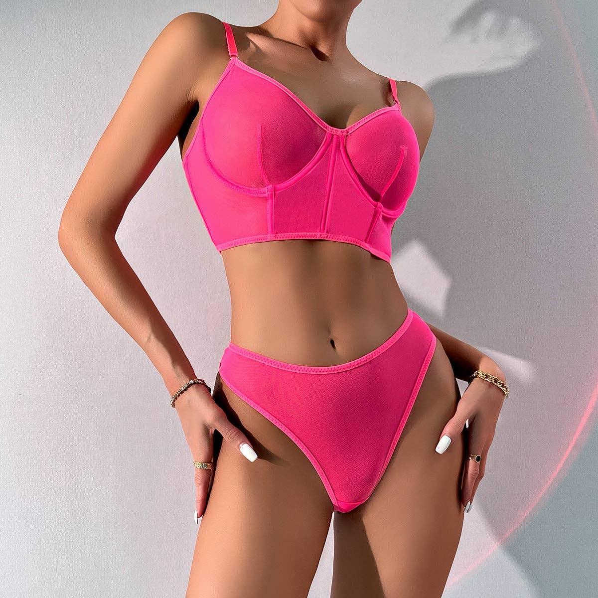2PCS See Through Sexy Lingerie Set