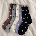 Ladies Everyday Polka Dot Knit Socks SKAS50019