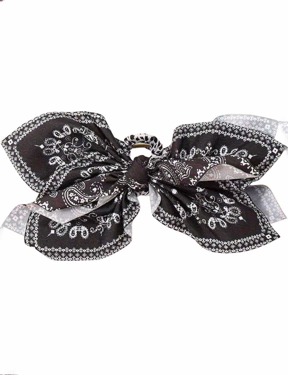 Ladies Chic Paisley Floral Print Bow Knot Hair Clip