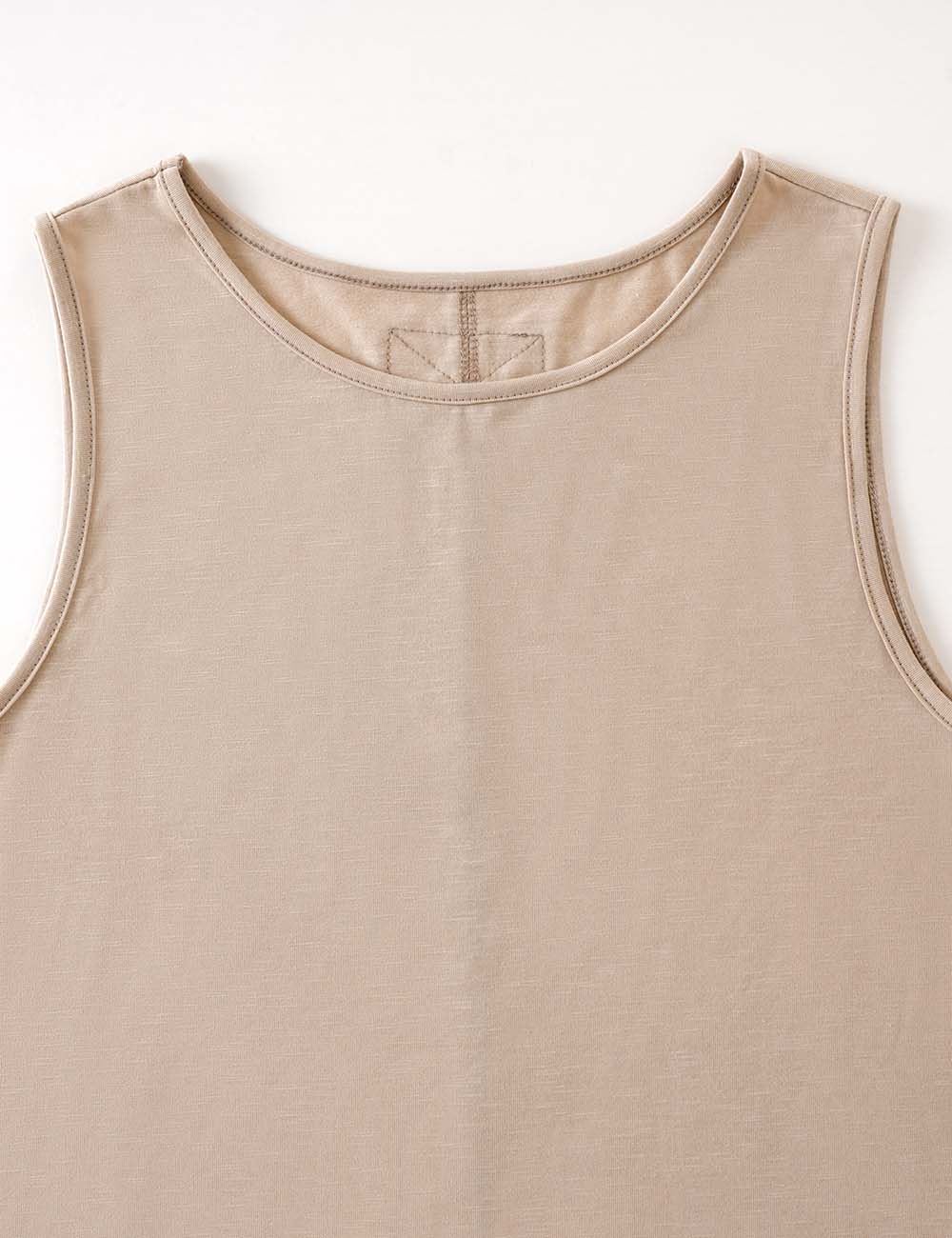 Ladies Casual Solid Color Tank Top & Wide Leg Shorts Matching Set