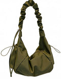 Ladies Nylon Hobo Ruched Strap Shoulder Bag
