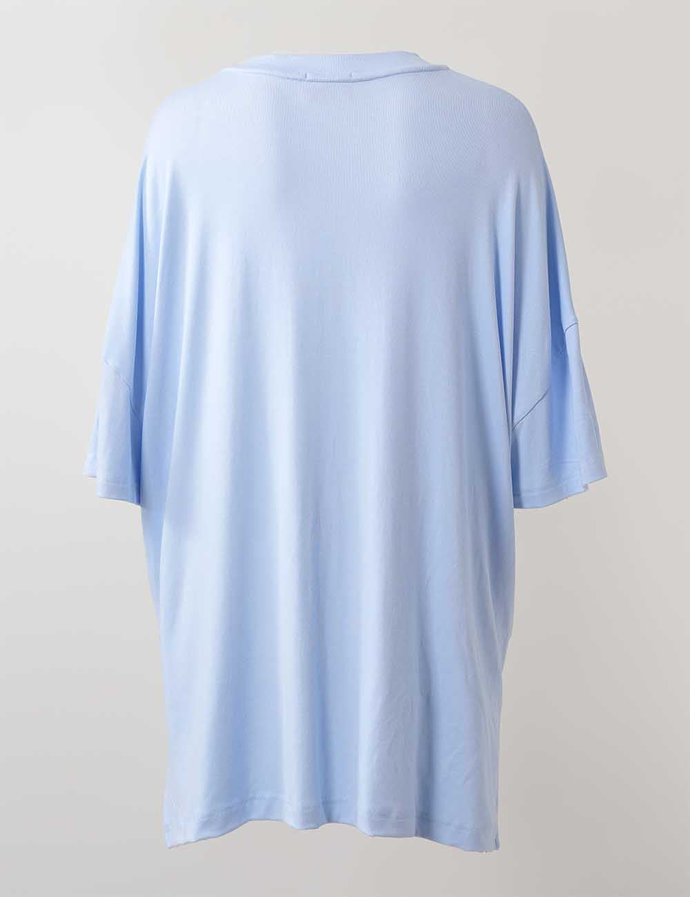 Ladies Solid Loungewear Outfits Loose Top & Slim Shorts Set