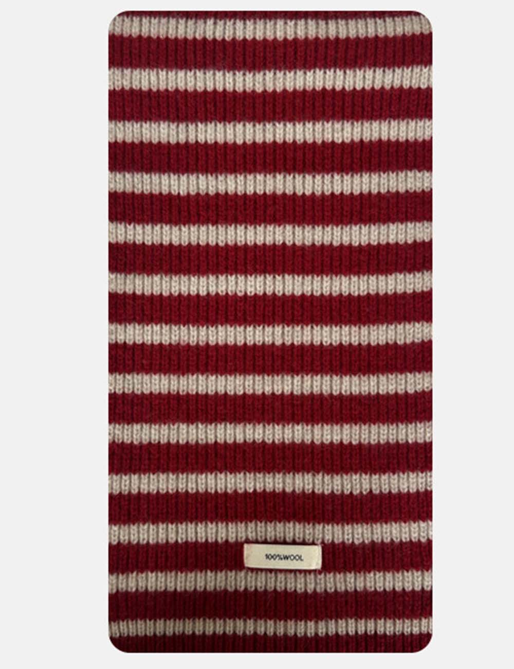 Ladies Cozy Color Block Striped Knit Scarf