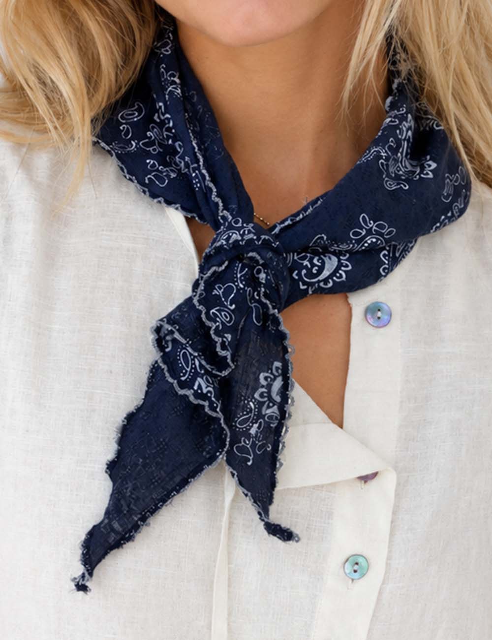 Ladies Boho Paisley Print Neck Scarf