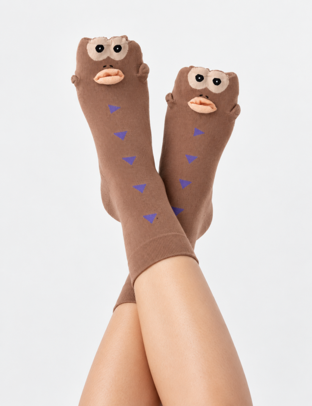 Ladies Cartoon Funny Fish Crew Socks
