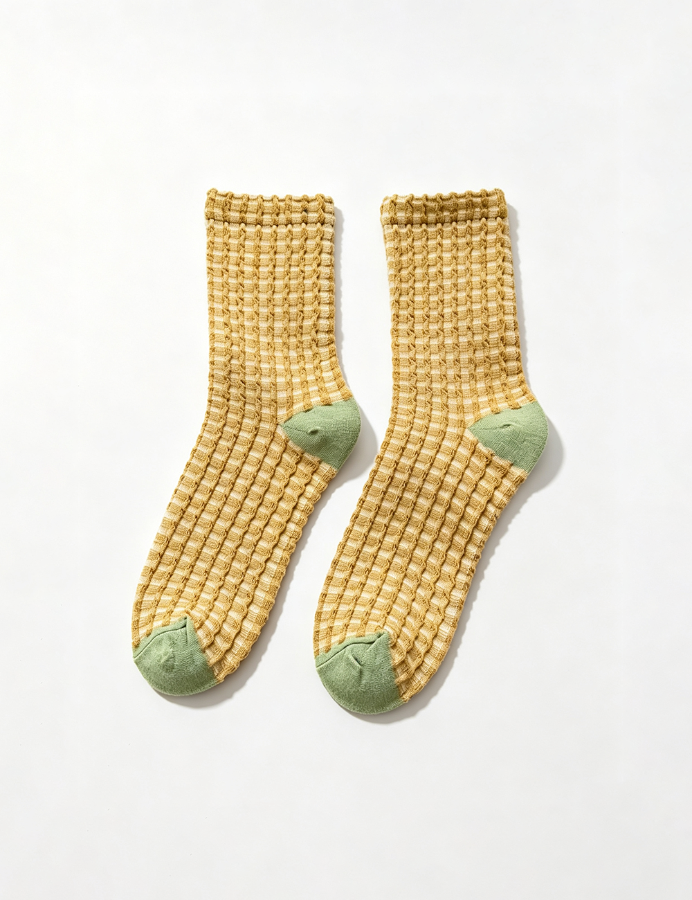 Ladies Retro Casual Checkerboard Crew Socks
