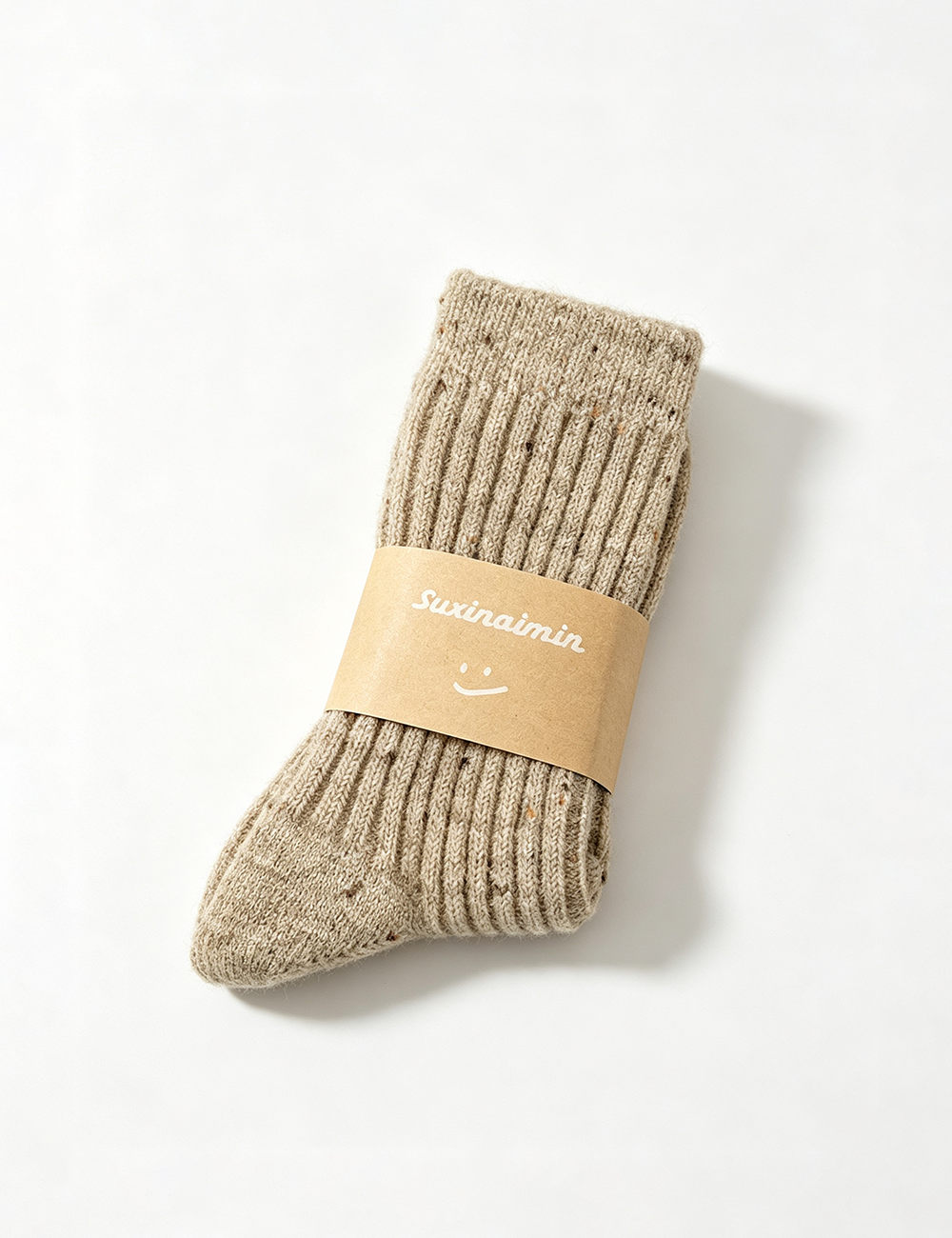 Ladies Cozy Flecked Warm Ribbed Slouch Crew Socks
