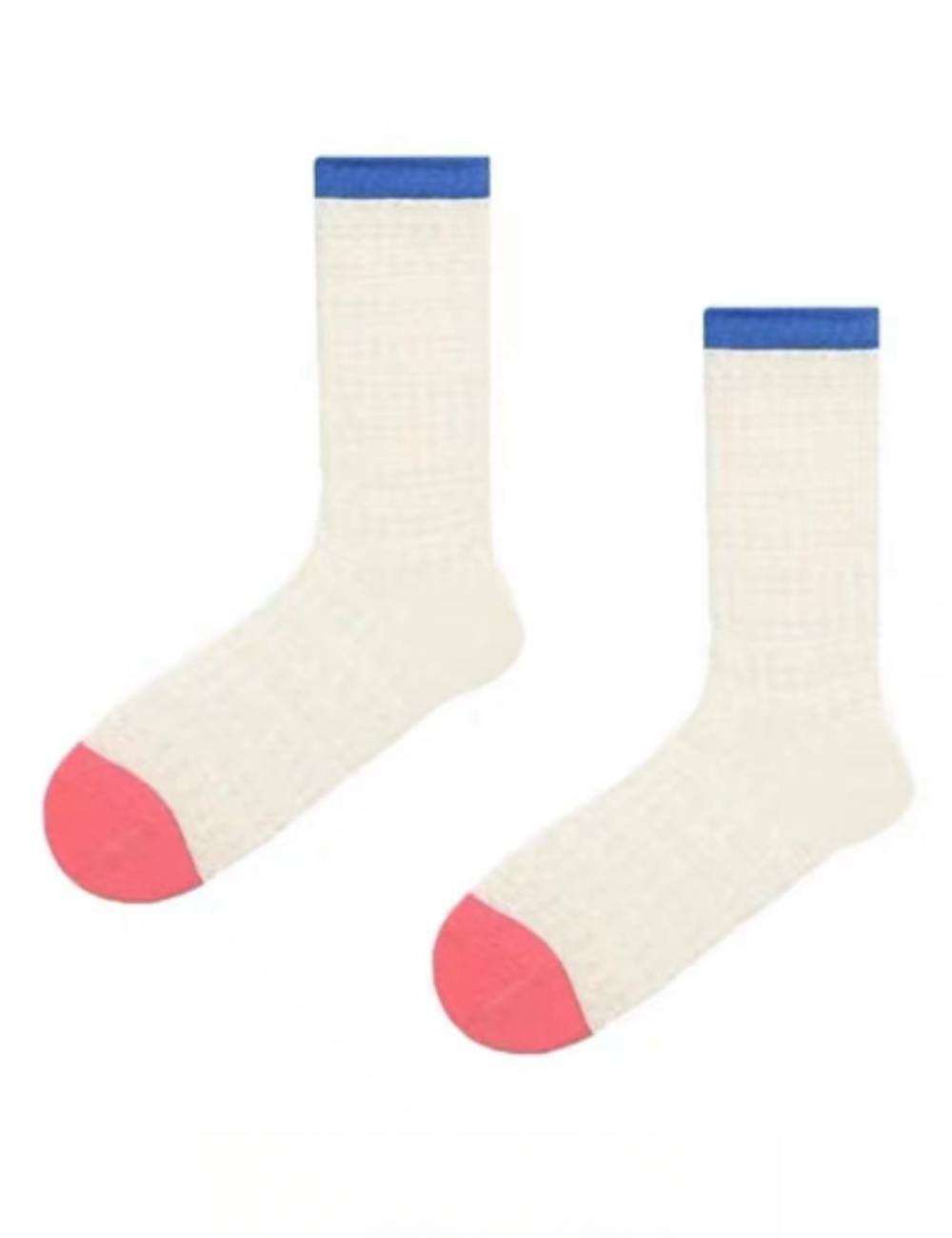 Ladies Hollow Out Color Block Knit Socks SKAS50013