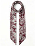 Ladies Color Block Zebra Print Chiffon Neck Scarf