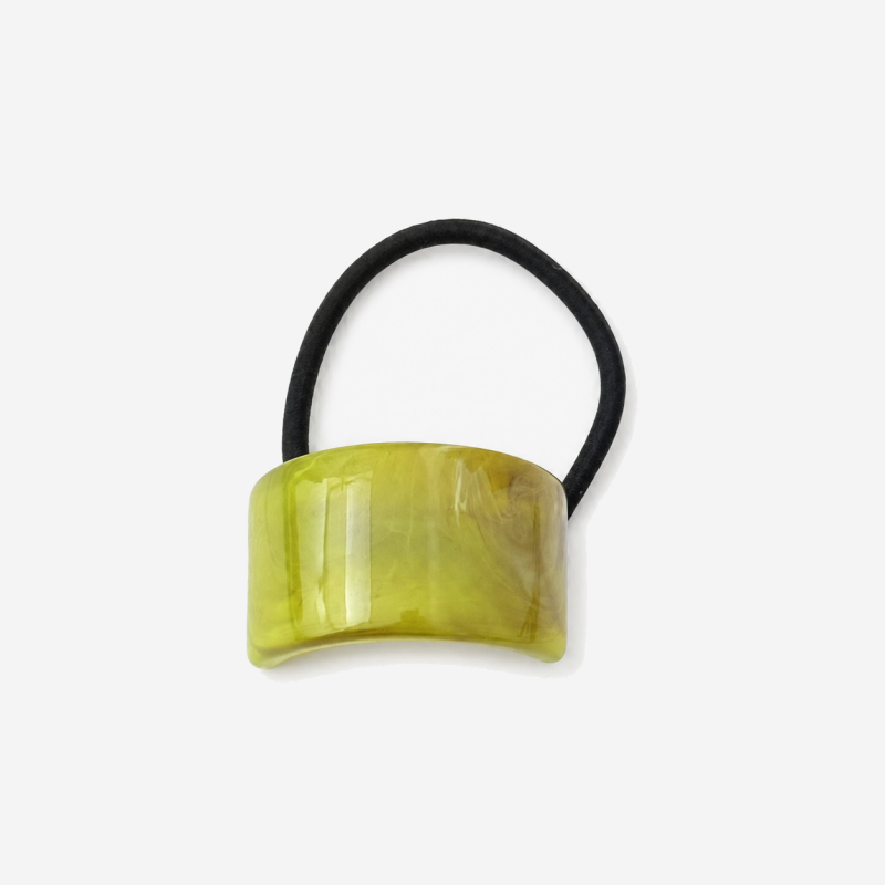 Ladies Minimalist Marble Acetate Rectangle Hair Tie