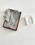 Ladies Minimalist Ribbed Knit Full Finger Gloves