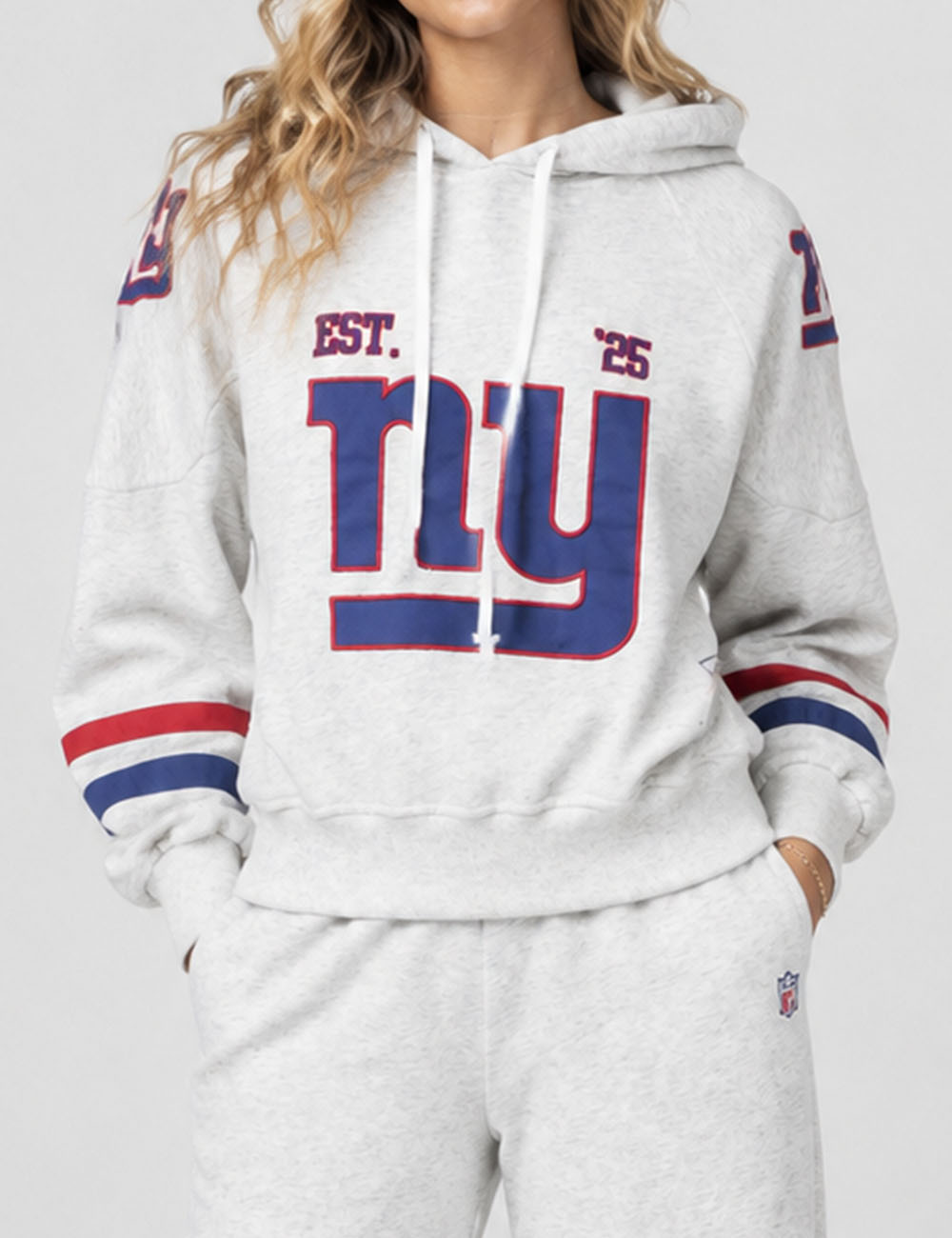 Ladies Pullover Hood Team Graphic Embroideries Sweatshirt
